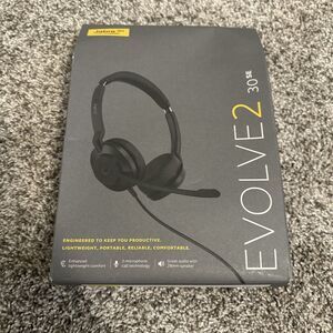 *NEW* JABRA Evolve2 30 SE UC Stereo USB Headset With Microphone Black